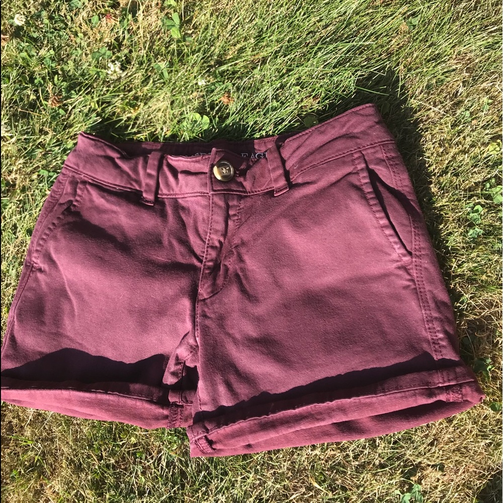 Burgundy shorts